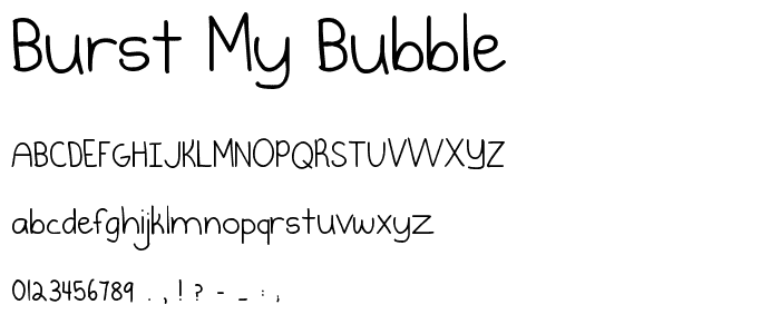 Burst My Bubble font
